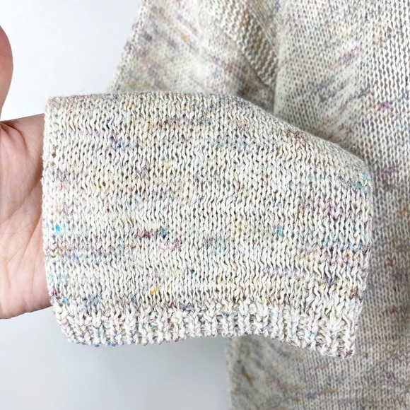 J. JILL Speckled Tan Linen Blend Sweater Sz. M - Picture 6 of 12